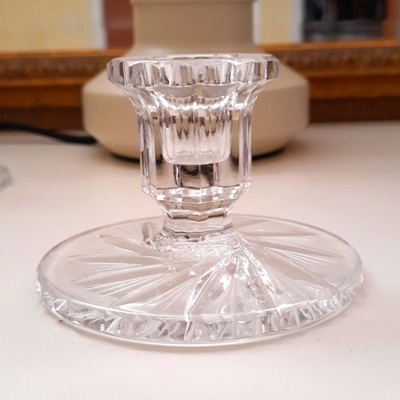 Set of 2 crystal candle holders + 2 candles - Picture 3 of 4